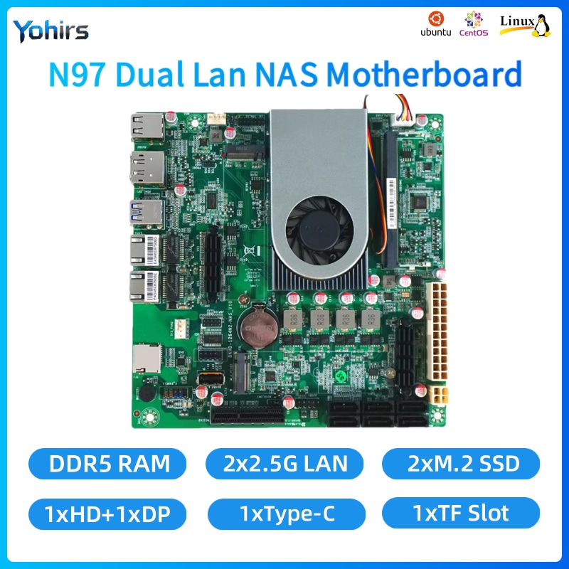 요히르스 NAS 마더보드 미니 ITX 인텔 N97 N1 - Mini Itx Dual 2.5G Nas Motherboard 리뷰 및 가격