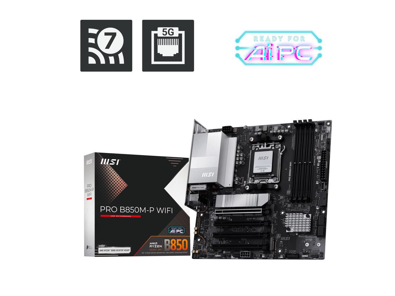 MSI PRO B850M-P WIFI AM5 AMD B - Am5 Micro Atx Pcie 5.0 Motherboard 리뷰 및 가격